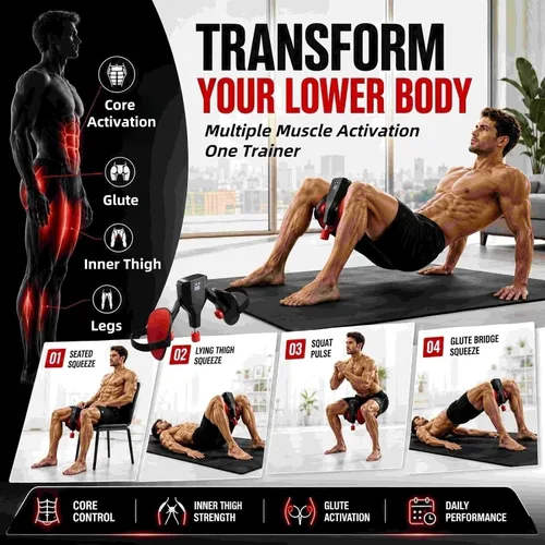 Vista 8 de Entrenador de muslos ajustable Kegel Master Trainer con bandas de resistencia, entrenador de suelo pélvico, muslo y cadera para hombres y mujeres