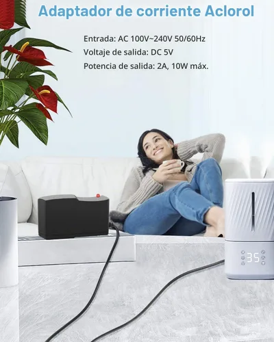 Vista 6 de Adaptador de CA a CC de fuente de alimentación de 5V 2A, Negro