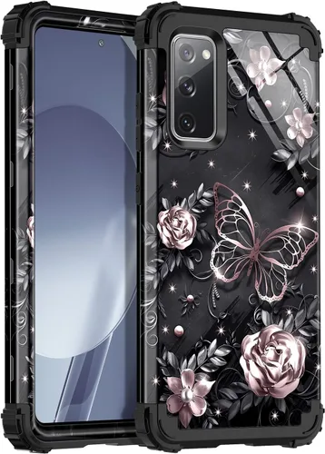 Vista 16 de Rancase Funda para Galaxy S20 FE 5G, Tres Capas de Protección Resistente a Golpes de Servicio Pesado Parachoques de Plástico Duro + Funda Protectora
