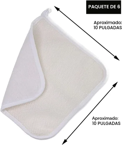 Vista 2 de Toalla de tejido suave para cara - Paños faciales - Toallitas exfoliantes para piel muerta - Paquete de toallas exfoliantes - A granel - Toallitas