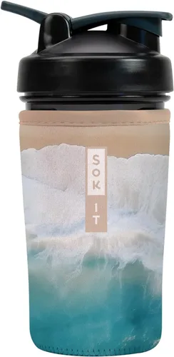 Vista 66 de Sok It BotlSok Botella Mezcladora de Proteínas con Funda Aislante de Neopreno (Floral Abstracto, Se Ajusta a Mezcladoras de 24oz)