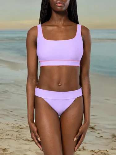 Vista 7 de Smart & Sexy Conjunto de parte superior larga y parte inferior de bikini reversible para mujer