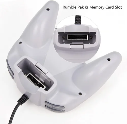 Vista 7 de KIWITATA 2 Pack Retro N64 Controller kiwitatá Mini N64 Wired 64-bit Remote Joystick Video Gamepad Controller for N64 Video Console Gray