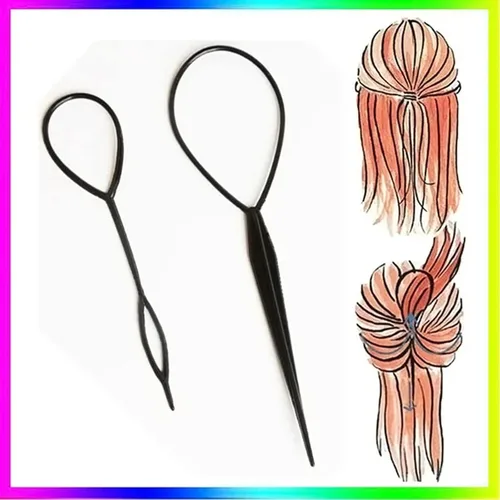 Vista 2 de Pinzas de metal para cabello grueso, herramienta de peinado para adultos y niños, herramienta de trenzado, pinza de pelo floral, horquilla