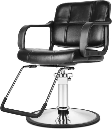 Vista 4 de Funnylife Silla de peluquería de salón de peluquería negra Silla de tatuaje