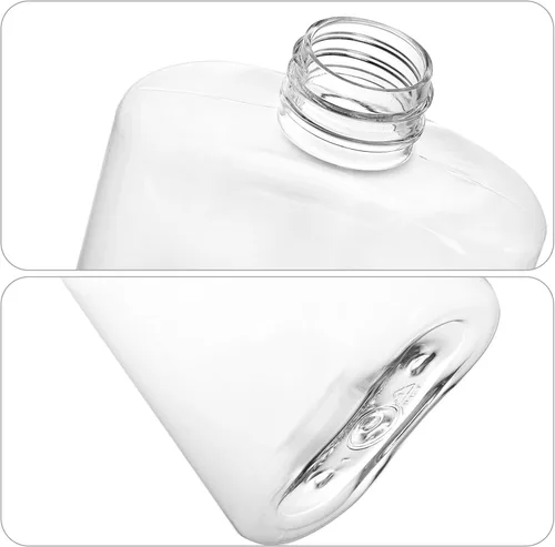 Vista 3 de Elsjoy Paquete de 24 botellas de plástico para jugo de 8.5 onzas con tapas, botella vacía reutilizable, recipiente pequeño transparente