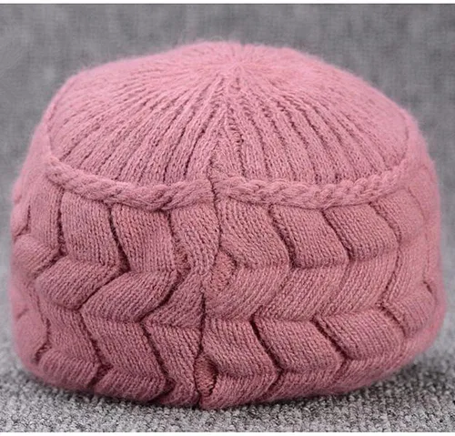Vista 5 de XYX Gorro de lana para mujer, cálido, elástico, suave, con visera de punto, con visera