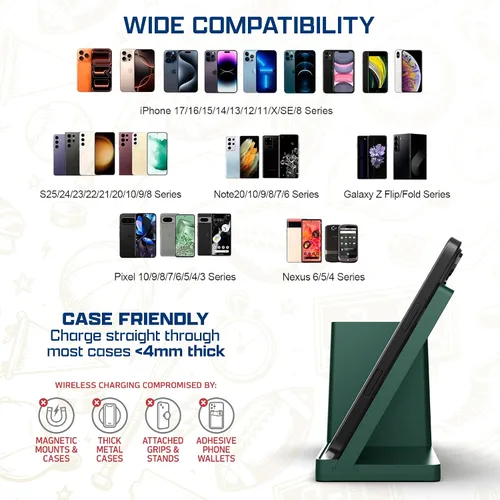 Vista 9 de SOAR NCAA - Soporte de carga inalámbrico unisex para teléfono celular y organizador de escritorio Color del