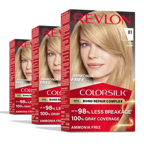 Vista 18 de Revlon ColorSilk with Bond Repair Complex, color permanente para el cabello rubio, cobertura 100 % de las canas, tinte para el cabello sin amoníaco