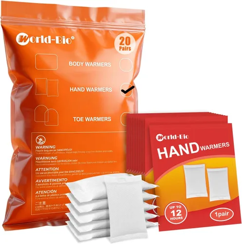 Vista 8 de MR.ICE - Calentadores de manos – 5/10/20 pares de almohadillas calientes desechables – Calentadores activados por aire naturales sin olor de larga