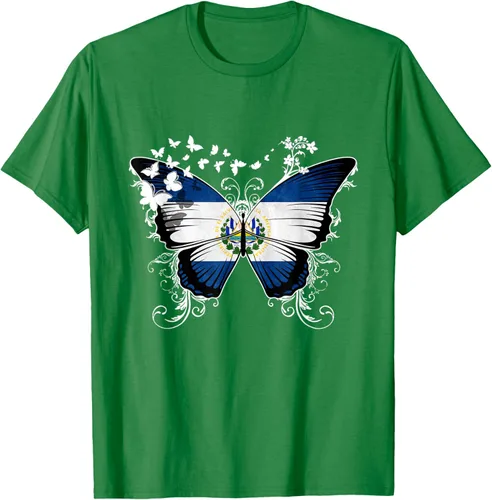 Vista 5 de Camiseta con diseño de bandera de El Salvador