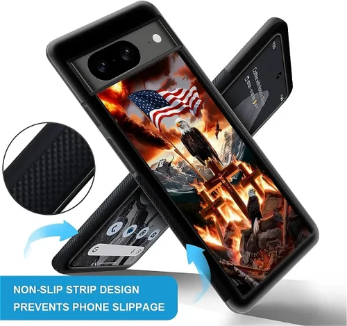 Vista 1135 de Compatible con Google Pixel 4A 5G Mobile Case Creative Acrylic Panel trasero Silicona Protección Grip especialmente diseñado para Google Pixel 4A 5G