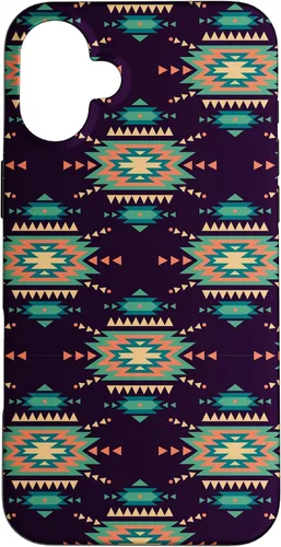 Vista 23 de Unique Western Black Turquoise Navajo Aztec Pattern Case for iPhone 17