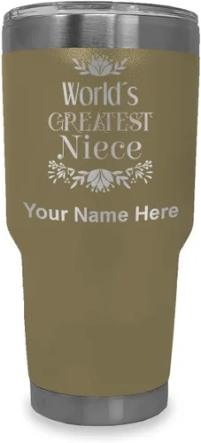 Vista 24 de LaserGram Vaso aislado al vacío de 20 onzas, con grabado personalizado incluido (negro)
