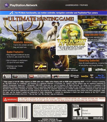 Vista 2 de Cabela's Big Game Hunter 2012 SAS - Playstation 3