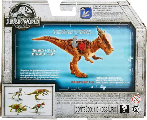 Vista 6 de DAÑO DE BATALLA MUNDIAL JURÁSICA Stygimoloch Stiggy