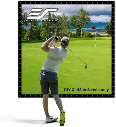 Vista 12 de Elite Screens - Pantalla de impacto de golf de 9.8 x 8 pies con ojales, pantalla de proyección multideporte para simuladores de golf en casa