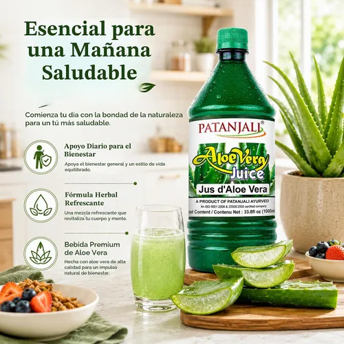 Vista 6 de Patanjali Jugo de Aloe Vera 1L / 33.81 fl oz
