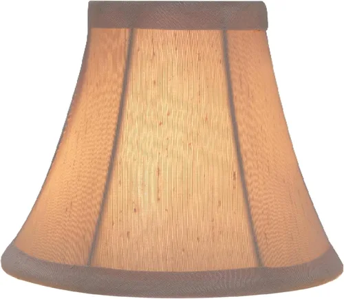 Vista 2 de Aspen Creative 30008 Lámpara de araña con forma de campana pequeña, color beige, parte superior de 3 pulgadas x 6 pulgadas inferior x 5 pulgadas