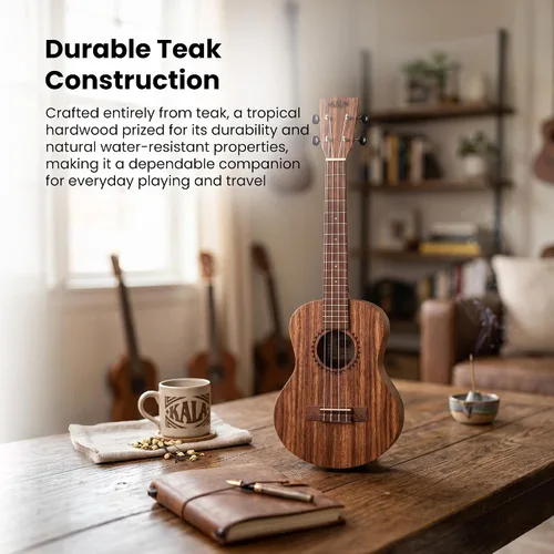 Vista 2 de Ukelele tenor de teca Kala Natural