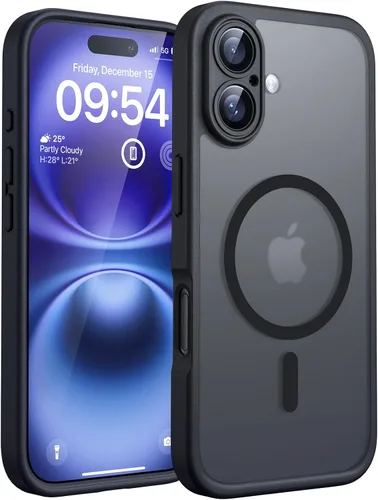 Vista 225 de TOCOL Funda para iPhone 11, compatible con Magsafe, protección completa de cámara, imanes integrados, protección contra caídas, funda translúcida