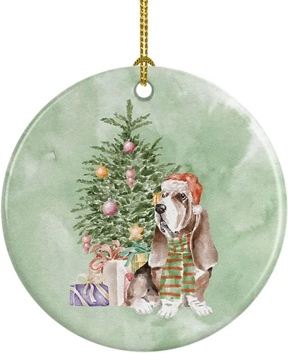 Vista 39 de Caroline's Treasures Bulldog, Bulldog inglés #2 y árbol de cerámica adorno colgante para árbol de Navidad, decoración colgante para el hogar