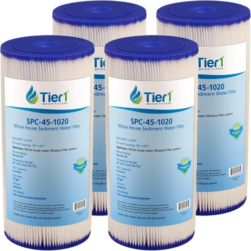 Vista 19 de Tier1 Cartucho de filtro de sedimento plisado de 5 micrones de 4.5" × 10" (12 unidades)