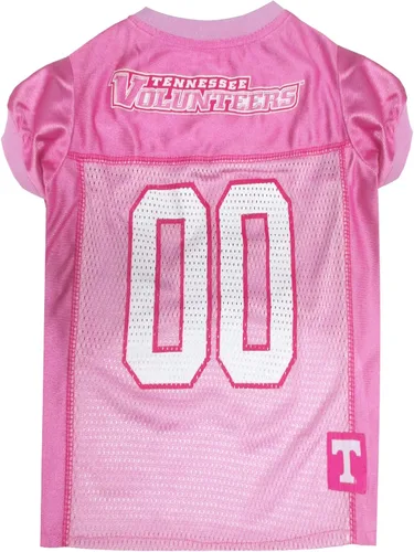 Vista 4 de Pets First Camiseta de la NCAA para perros y gatos, camiseta rosa de California Golden Bears, talla XS. Lindo traje rosa para mascotas