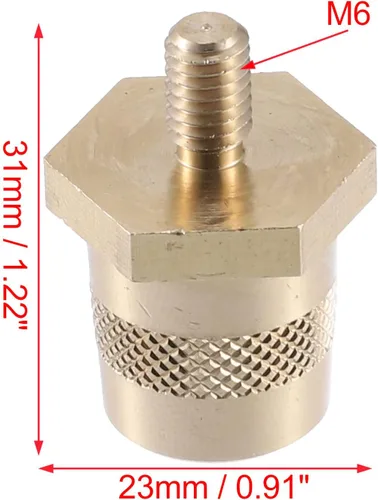 Vista 3 de X AUTOHAUX 1 par de conectores de terminales de batería M6, adaptador de poste de tono de latón, tornillos extensores, tuercas