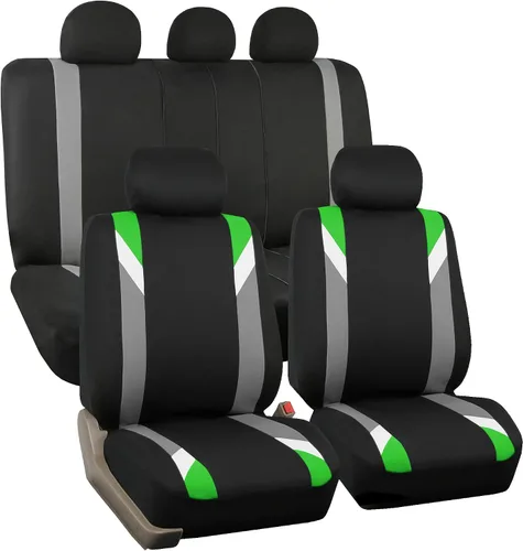 Vista 25 de FH Group Juego delantero de fundas de asientos de automóvil de tela para asientos de respaldo bajo con reposacabezas extraíble, ajuste universal