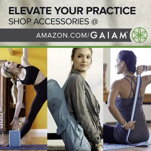 Vista 6 de Gaiam - Esterilla de yoga premium de 5mm con estampado, gruesa y antideslizante para todo tipo de yoga, pilates y entrenamientos en el suelo