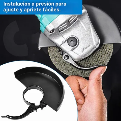 Vista 4 de Protector de amoladora angular de 5 pulgadas y 125mm para amoladora Dewalt 4 1/2 397661-01 de metal ajustable cubierta protectora de repuesto