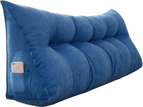 Vista 10 de EORNOW Almohada de cuña para cabecero, almohada de lectura de cuña para cama/sofá, cojín triangular para respaldo grande con funda extraíble