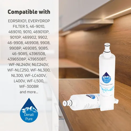 Vista 9 de Paquete de 4 filtros de agua de repuesto para refrigerador Sears/Kenmore 10655249400, compatible con Sears/Kenmore 46-9010, 46-9902, 46-9908
