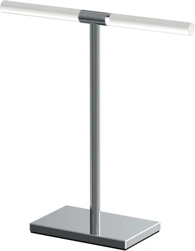 Vista 4 de Gatco 1444B, Soporte para Toallas de Mano Independiente con Base Rectangular Moderna, Latón Cepillado / 10.50" de ancho x 11.13" de alto Soporte