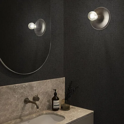 Vista 2 de Zeeko Papel tapiz negro para despegar y pegar, 17.3" x 118" pulgadas, papel tapiz extraíble de cocodrilo en relieve, papel de contacto texturizado