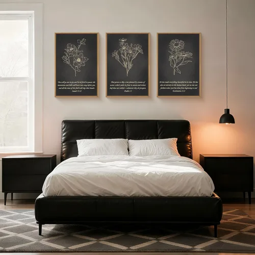 Vista 38 de FWIEXA Juego de Arte de Lienzo Bohemio Enmarcado para Pared, Cuadros Botánicos Verde Salvia Decoración de Pared, Impresiones de Arte de Plantas