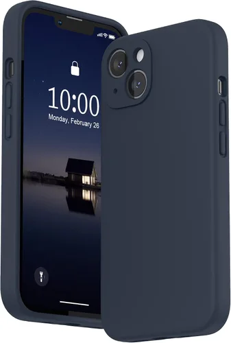 Vista 16 de SURPHY Funda compatible con iPhone 13 con protector de pantalla, (protección de cámara y forro de microfibra suave), funda de teléfono de silicona