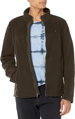Vista 22 de Tommy Hilfiger Chaqueta de forro polar clásica con cremallera frontal para hombre Negro