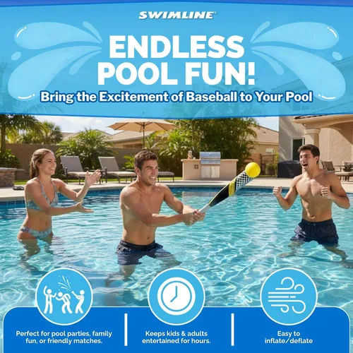 Vista 2 de Swimline Neo Pool - Juego de béisbol y bate, multicolor, talla única