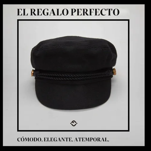 Vista 8 de Funky Junque Gorra de pescador griego, gorra de algodón para panaderos Lana - Negro