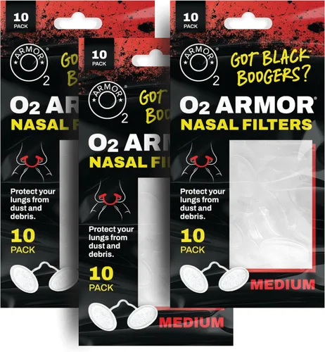 Vista 17 de O2 Armor Filtros de nariz para soldadores y alergias - Filtro de nariz para polvo - Filtros nasales para soldadura - Máscara de polvo de nariz