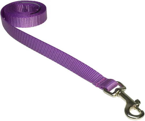 Vista 4 de Correa de nailon rojo mediano para perro: 3/4" de ancho, 6 pies de longitud - fabricada en Estados Unidos.
