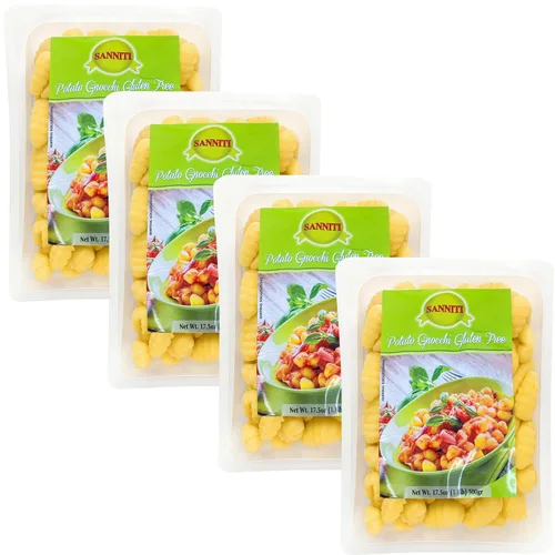 Vista 9 de Sanniti Gnocchi de papa italianos sin gluten, 17.5 oz (500 g) Auténticas albóndigas italianas Hecho en Italia Pasta de papa tierna Comida