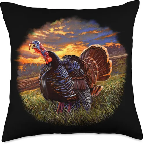 Vista 5 de Fantastic Designs by NANDI, LLC Art Design Big Sunset Image - Cojín de regalo para caza de Turquía, 16.0 x 16.0 in, multicolor