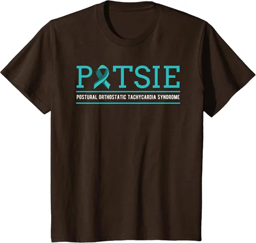 Vista 54 de POTS Dysautonomia Turquoise Ribbon Autonomic Dysfunction T-Shirt Asphalt Grey