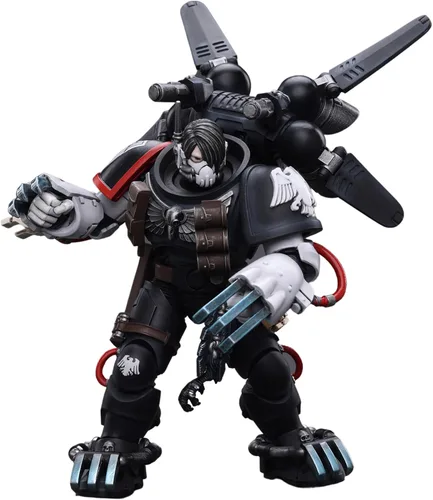 Vista 23 de JOYTOY 1/18 Warhammer 40,000 Figura de acción Black Templars The Emperors Champion Rolantus Collection