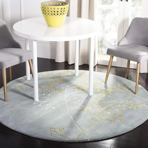 Vista 27 de SAFAVIEH Soho Collection - Alfombra redonda de 6 pies, color gris, lana hecha a mano, ideal para zonas de alto tráfico en sala de estar, dormitorio