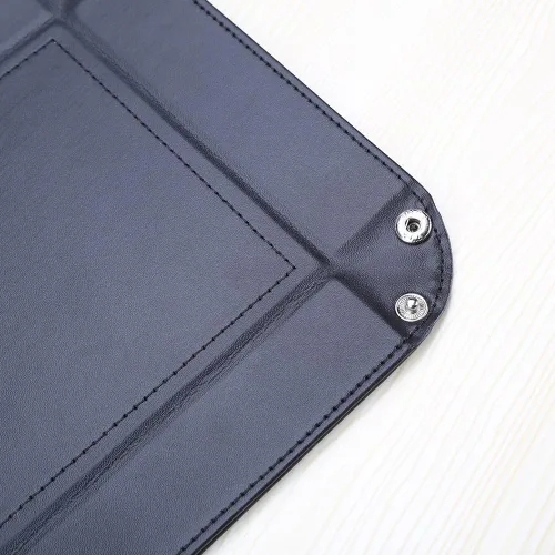 Vista 5 de KINGFOM Bandeja de piel sintética para joyas, llaves, monedas, relojes y caramelos