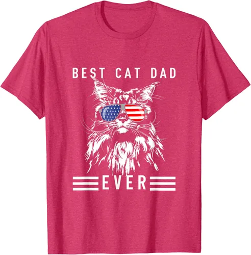 Vista 22 de Funny Maine Coon Cat Best Cat Dad Ever Funny Cat Maine Coon Camiseta, Negro, S